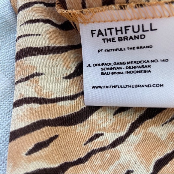 Faithfull the Brand maxi dress leopard prints animal lightweight yellow smock 6 - Picture 9 of 16